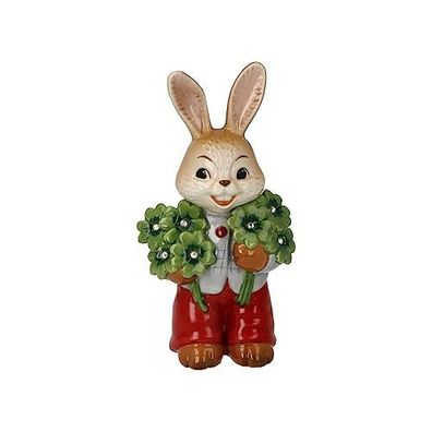 Goebel Deko Ostern Figuren Viel Glueck- Osterhasen 12x6,5x4,5cm