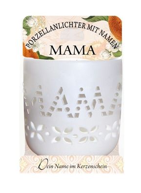 Porzellanlicht Teelichtleuchter mit Namen Buchstabe L
