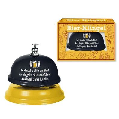 Bierklingel im Geschenkkarton- Tischglocke Tischklingel,