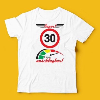 T-Shirt "30", Groesse XL, Baumwolle- zum 30. Geburtstag