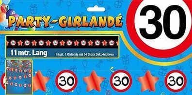 Udo Schmidt Party-Glitter Girlande 30 11m lang