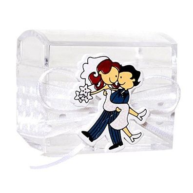 Unbekannt Dose Truhe zur Hochzeit zum Bef?llen z. B. als Geldgeschenk Kunststoff, 5 x