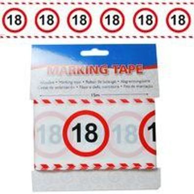 Absperrband zum 18. Geburtstag