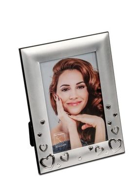 Formano Bilderrahmen Silber, Moderner Fotorahmen fuer 10x15 cm, Aluminium Matt-Glaenz