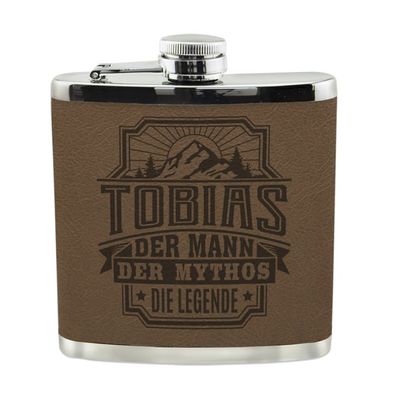 Echter Kerl Flachmann Tobias Schnaps-Flasche, Tolle Geschenk-Idee