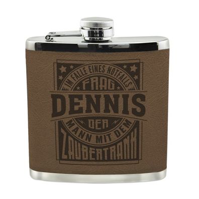 Echter Kerl Flachmann Dennis Schnaps-Flasche, Tolle Geschenk-Idee