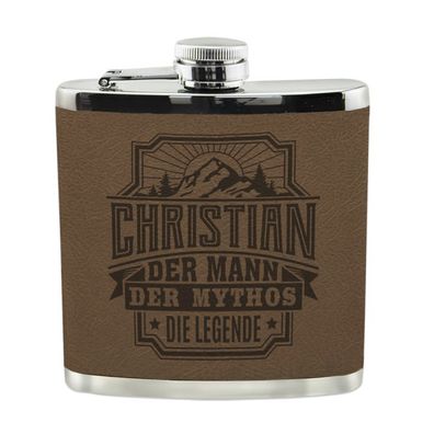 Echter Kerl Flachmann Christian Schnaps-Flasche, Tolle Geschenk-Idee