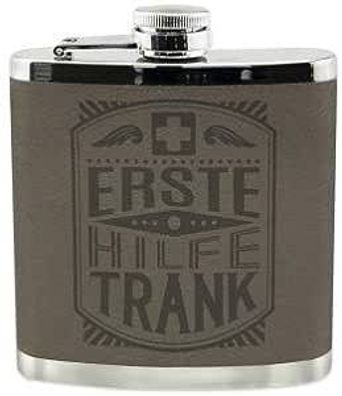 Echter Kerl Flachmann Erste Hilfe Schnaps-Flasche, Tolle Geschenk-Idee