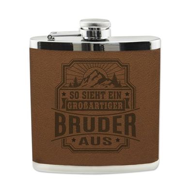Echter Kerl Flachmann Bruder Schnaps-Flasche, Tolle Geschenk-Idee