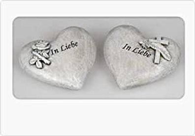 Deko-Herz 13cm Trauer 1 Modell sortiert Grabschmuck