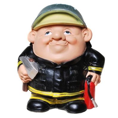 Spardose Feuerwehrmann mit Pfropfen, ca. 13 x 10 cm