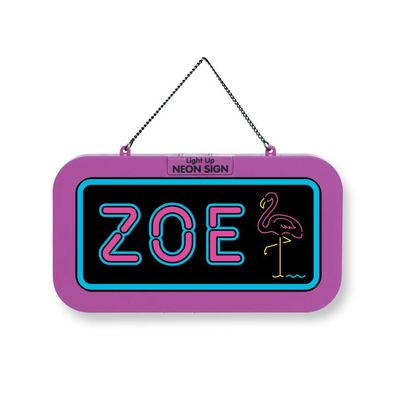 LED Leuchtschild Neonschild mit Namen , Leuchtende Wanddekoration mit Batterie, 18,7x