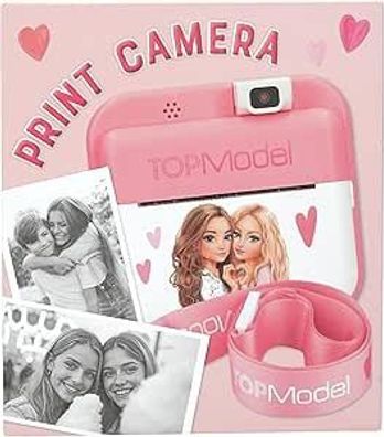 TOPModel Digital Print Kamera, Pink, mit Integriertem Fotodrucker, Geschenk fuer Maed