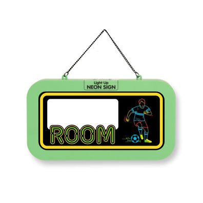 LED Leuchtschild Neonschild mit Namensfeld , Leuchtende Wanddekoration mit Batterie,