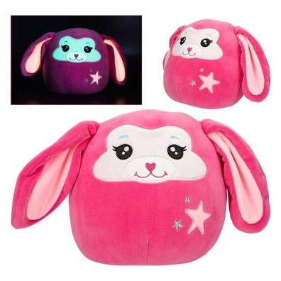 Ylvi Swoppies -Kuscheltier Hase in Pink, mit Leuchteffekt 20cm