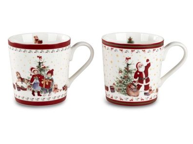 1 Stueck Kaffeebecher Tasse Nostalgie mit Lithografie-Dekor, Auswahl nach Verfuegbark