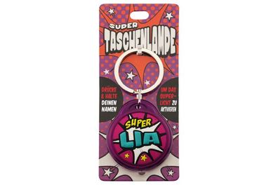 Schluesselanhaenger Super Taschenlampe mit Namen Liaals Geschenk - individuell mit N