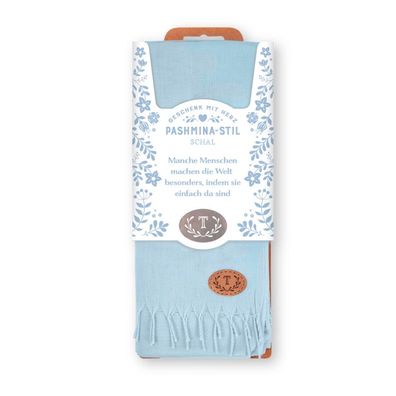 Tuch Schal Damen personalisiert m. Namen oder Monogramm in Pastelltoenen 70x200cm/ T