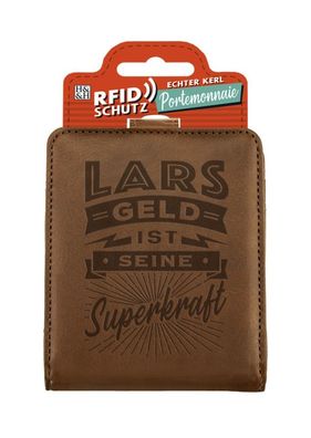 Echter Kerl Maenner Portemonnaie Geldboerse Herren- Lars-Hellbraun