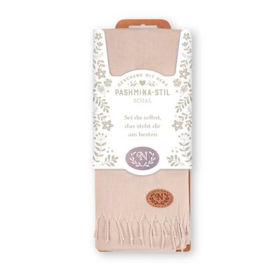 Tuch Schal Damen personalisiert m. Namen oder Monogramm in Pastelltoenen 70x200cm/ N
