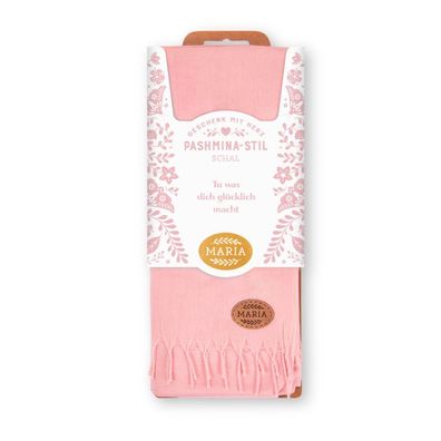 Tuch Schal Damen personalisiert m. Namen oder Monogramm in Pastelltoenen 70x200cm/ M