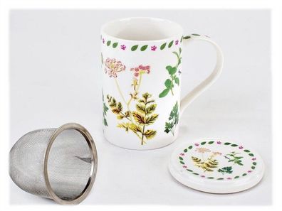 Teebecher Set 3tlg. 250ml Kraeuter aus Hartsteingut