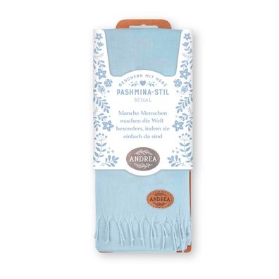 Tuch Schal Damen personalisiert m. Namen oder Monogramm in Pastelltoenen 70x200cm/ A