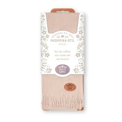 Tuch Schal Damen personalisiert m. Namen oder Monogramm in Pastelltoenen 70x200cm/ B