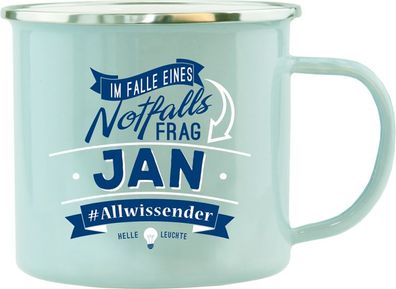 H&H Echter Kerl Emaille Becher Jan