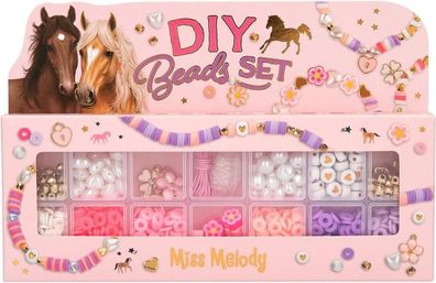 Miss Melody - DIY Perlen Set, 12 Sorten Perlen fuer Maedchen zum Basteln