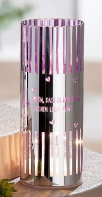 LED Windlicht Glas-Schoen das es Dich in meinen Leben gibt!