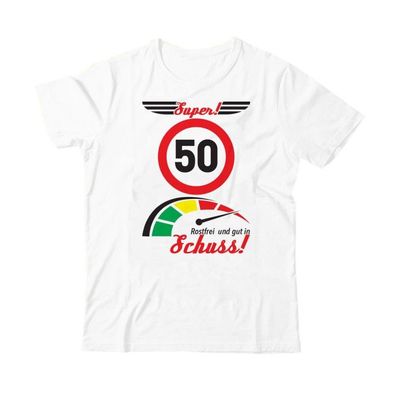 Lustiges T-Shirt 50 , Gr. M, Baumwolle- zum 50. Geburtstag