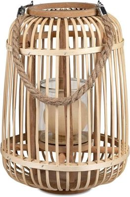 Dekorative Laterne 20x28cm klassisches Design aus Holz natur