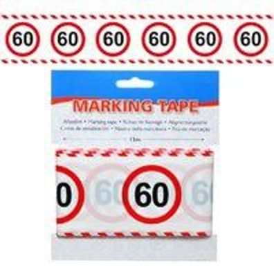 Absperrband zum 60. Geburtstag