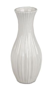 Blumenvase Porzellan Dekovase Vase Tischvase weiss 9x21cm