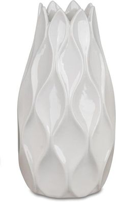 Formano 1 Stueck Blumenvase Dekovase Vase aus Porzellan Vase 20m weiss