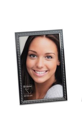 Dekorativer Fotorahmen Bilderrahmen 10x15cm in Alumium silber