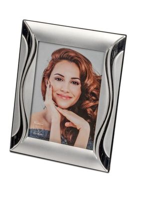 Formano Bilderrahmen Silber Welle , Moderner Fotorahmen fuer 13x18 cm, Aluminium Matt