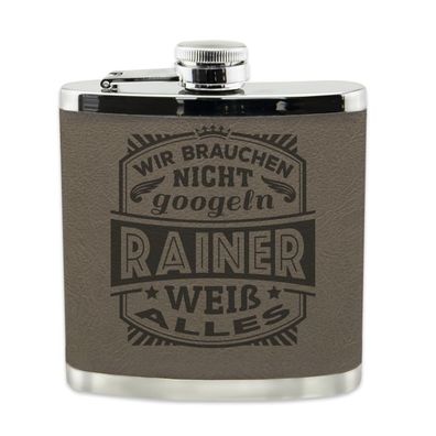 Echter Kerl Flachmann Rainer Schnaps-Flasche, Tolle Geschenk-Idee