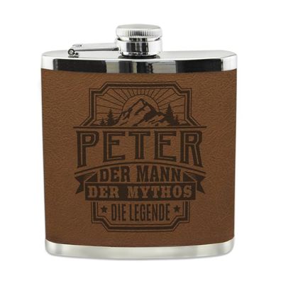 Echter Kerl Flachmann Peter Schnaps-Flasche, Tolle Geschenk-Idee