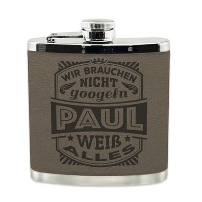 Echter Kerl Flachmann Paul Schnaps-Flasche, Tolle Geschenk-Idee