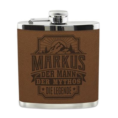 Echter Kerl Flachmann Markus Schnaps-Flasche, Tolle Geschenk-Idee