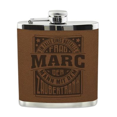 Echter Kerl Flachmann Marc Schnaps-Flasche, Tolle Geschenk-Idee