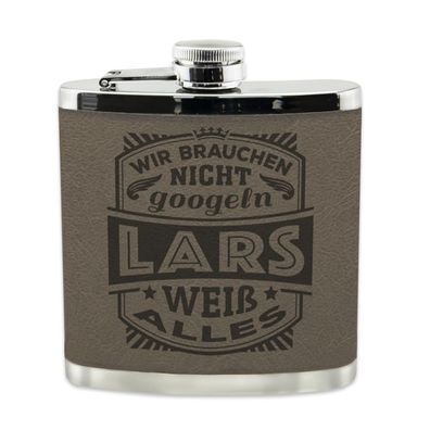 Echter Kerl Flachmann Lars Schnaps-Flasche, Tolle Geschenk-Idee