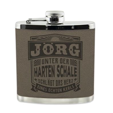 Echter Kerl Flachmann Joerg Schnaps-Flasche, Tolle Geschenk-Idee