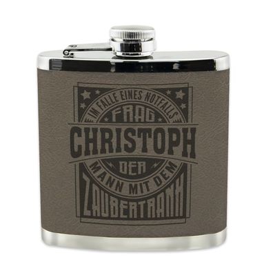 Echter Kerl Flachmann Christoph Schnaps-Flasche, Tolle Geschenk-Idee