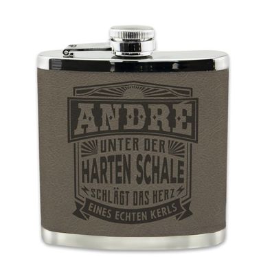 Echter Kerl Flachmann AndrßÂ© Schnaps-Flasche, Tolle Geschenk-Idee