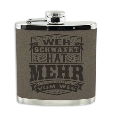 Echter Kerl Flachmann Wer schwankt Schnaps-Flasche, Tolle Geschenk-Idee
