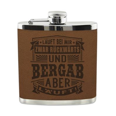 Echter Kerl Flachmann Laeuft bei Schnaps-Flasche, Tolle Geschenk-Idee