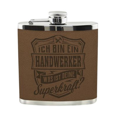 Echter Kerl Flachmann Handwerker Schnaps-Flasche, Tolle Geschenk-Idee